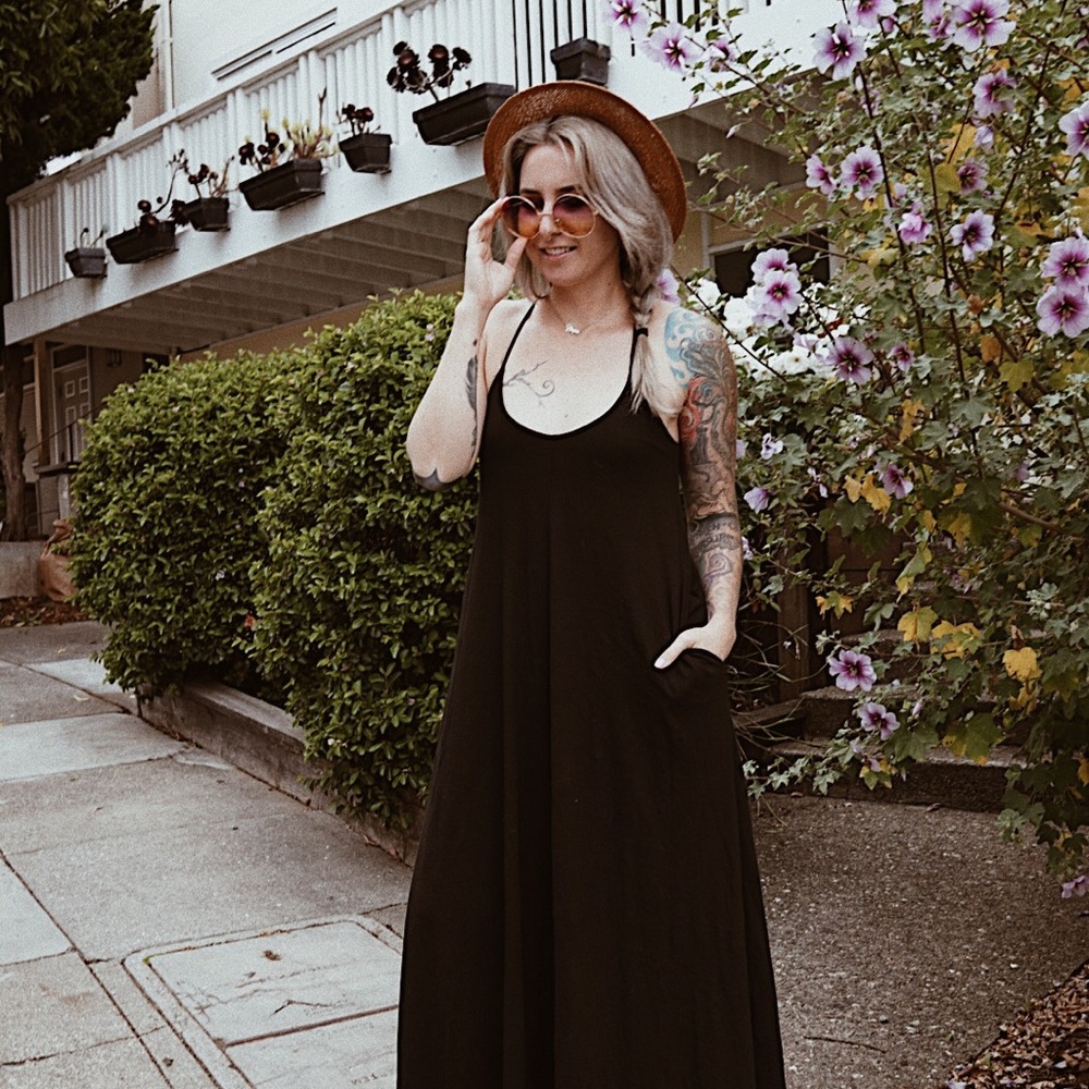 Organic cotton summer flowy dress